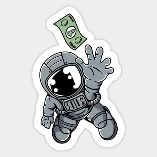 Astronaut Dollar Sticker